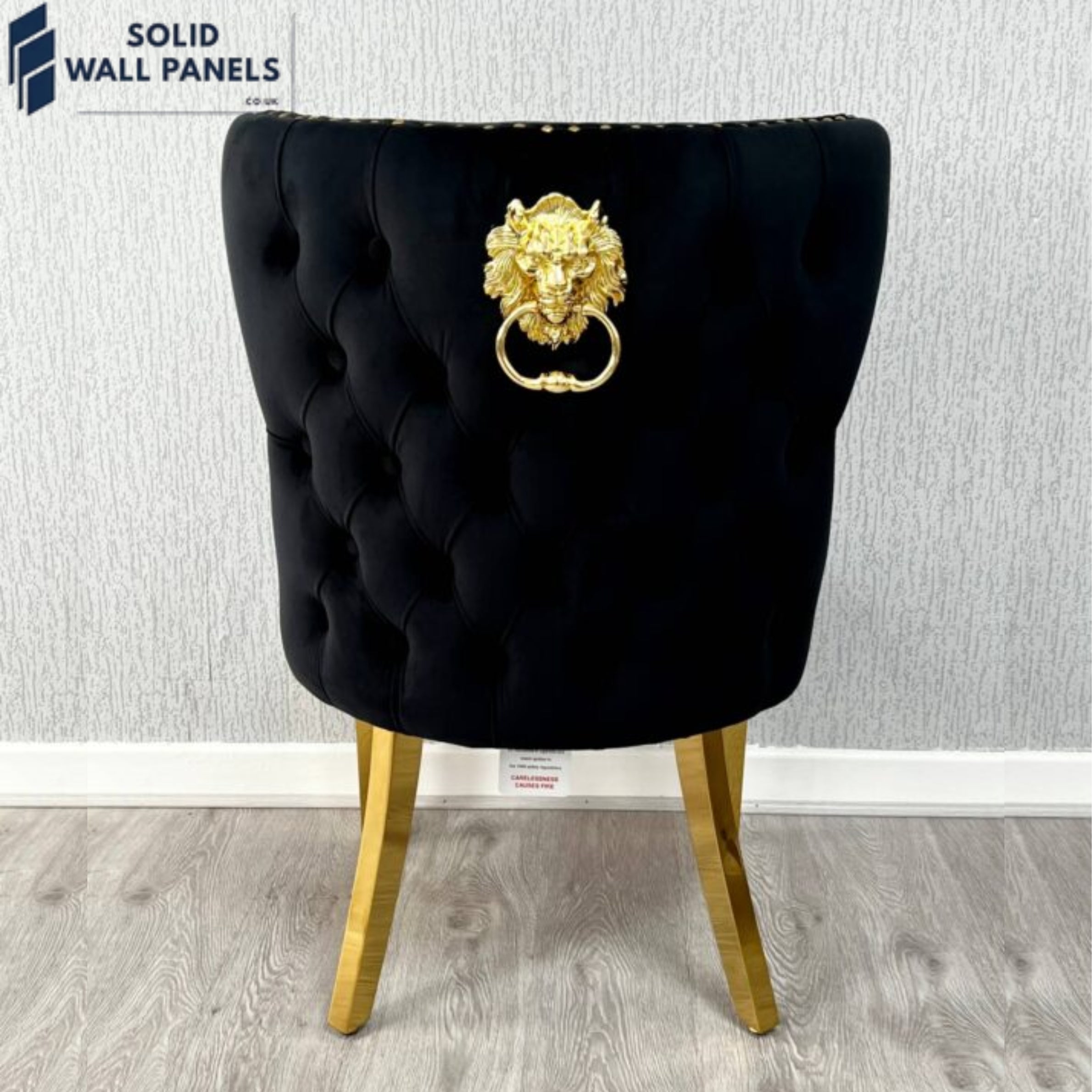 Valentino Gold Lion Knocker Velvet Chairs | 2 Colours Available