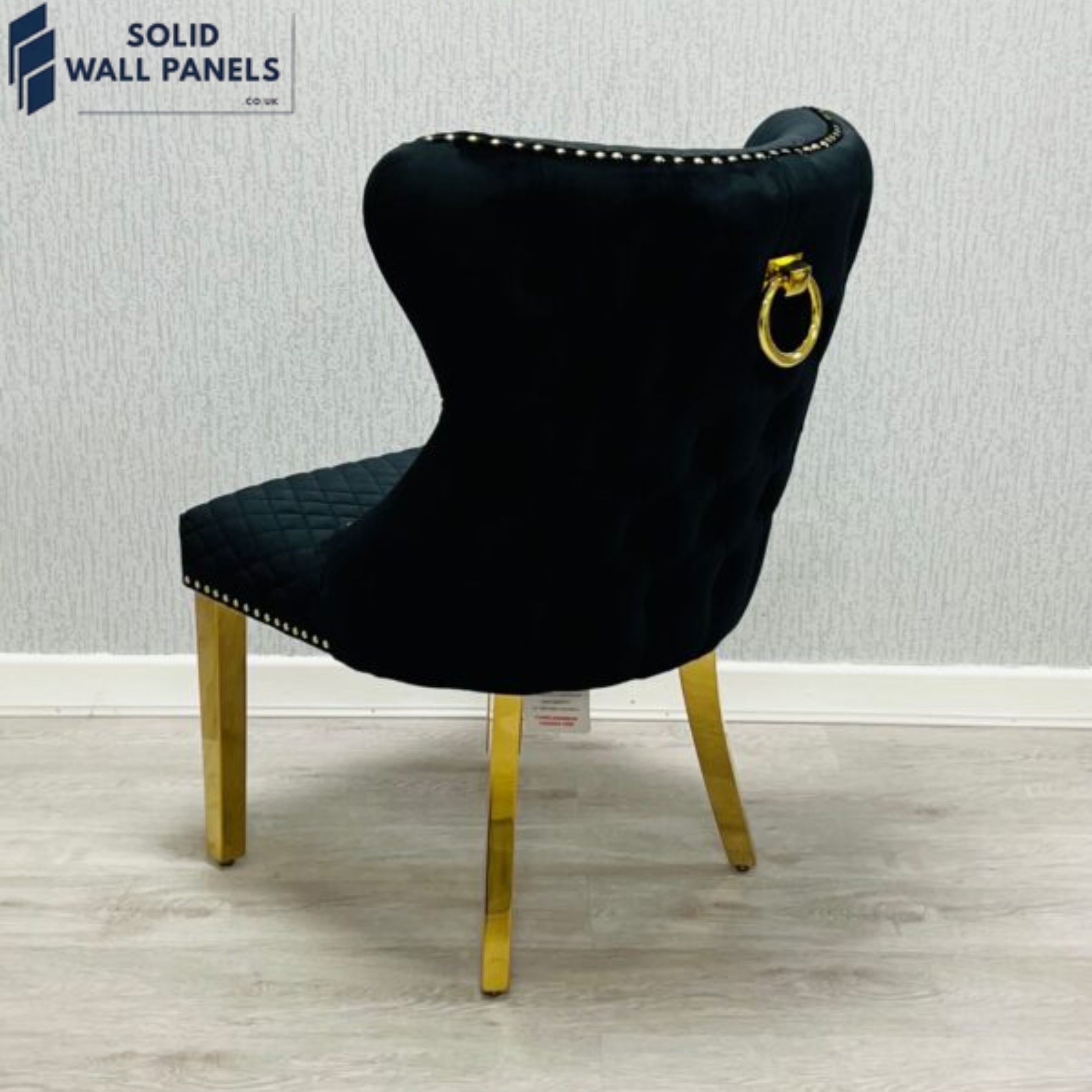 Valentino Velvet Gold Ring Knocker Dining Chairs | 2 Colours Available