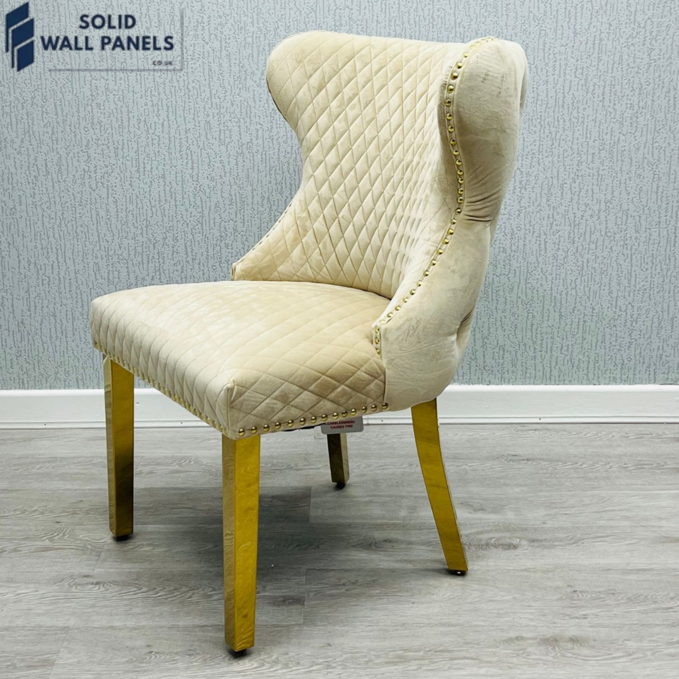 Valentino Velvet Gold Ring Knocker Dining Chairs | 2 Colours Available
