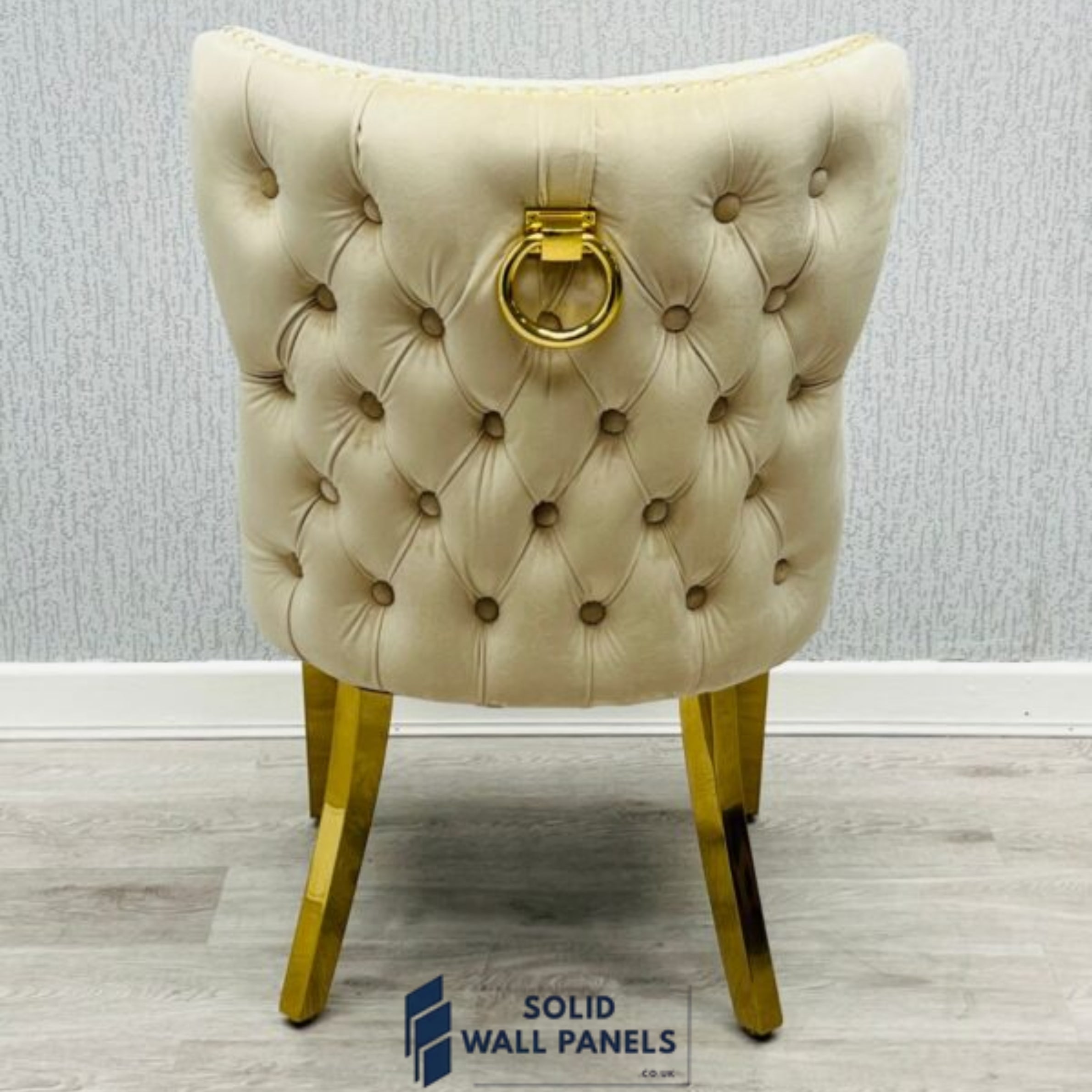 Valentino Velvet Gold Ring Knocker Dining Chairs | 2 Colours Available