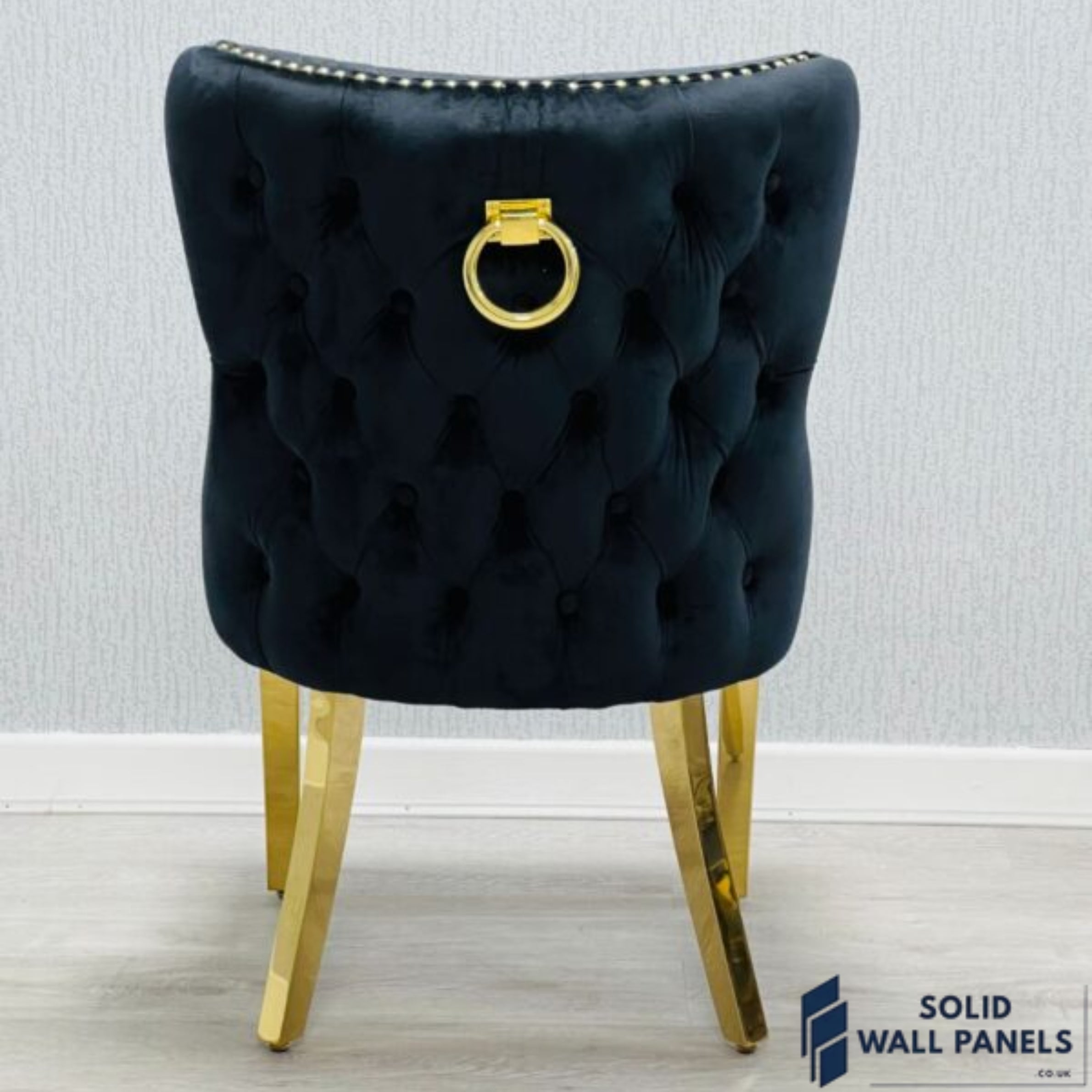 Valentino Velvet Gold Ring Knocker Dining Chairs | 2 Colours Available