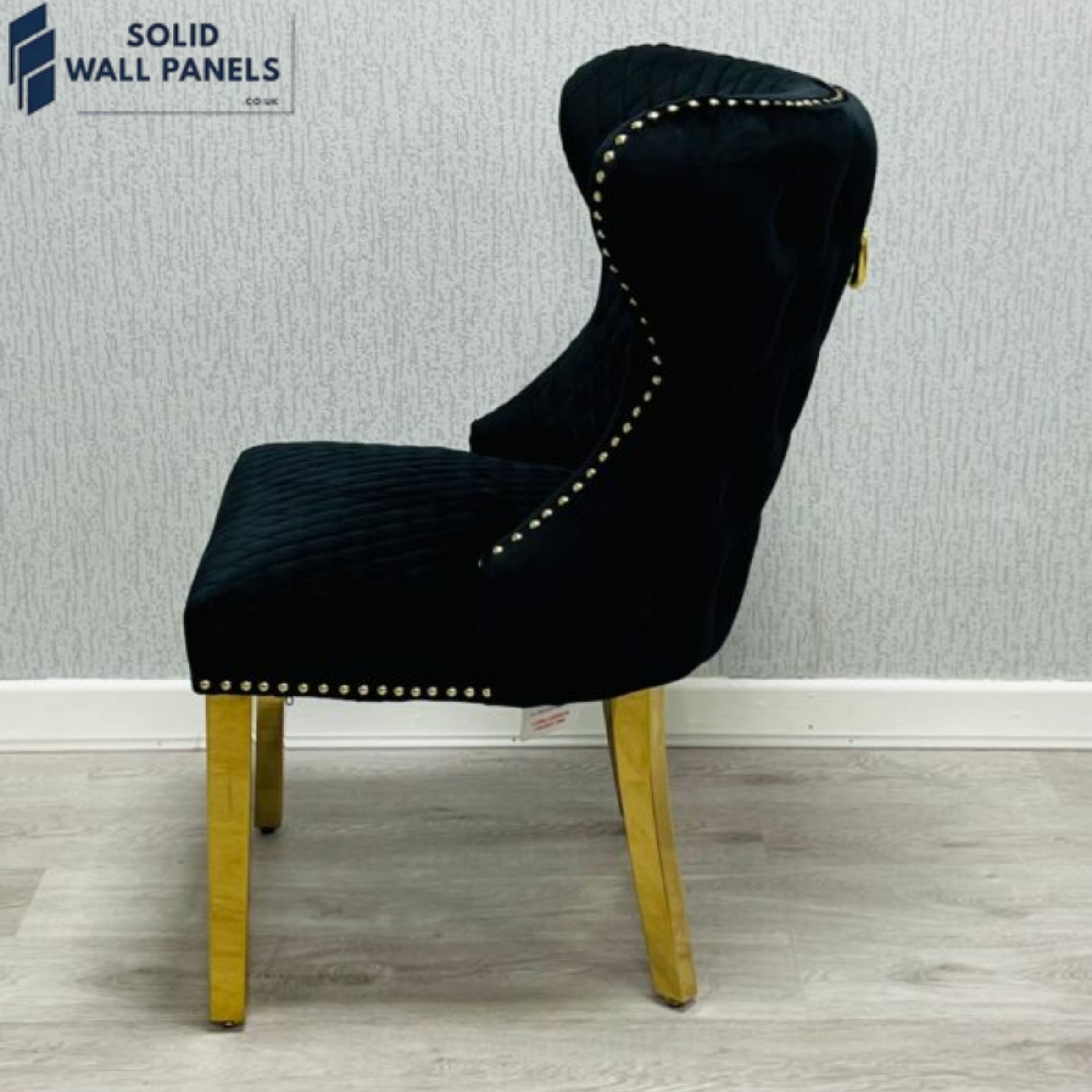 Valentino Velvet Gold Ring Knocker Dining Chairs | 2 Colours Available