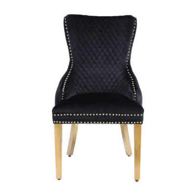 Victoria Velvet Lion Knocker Dining Chairs – Set of 2 (6 Colours Available)