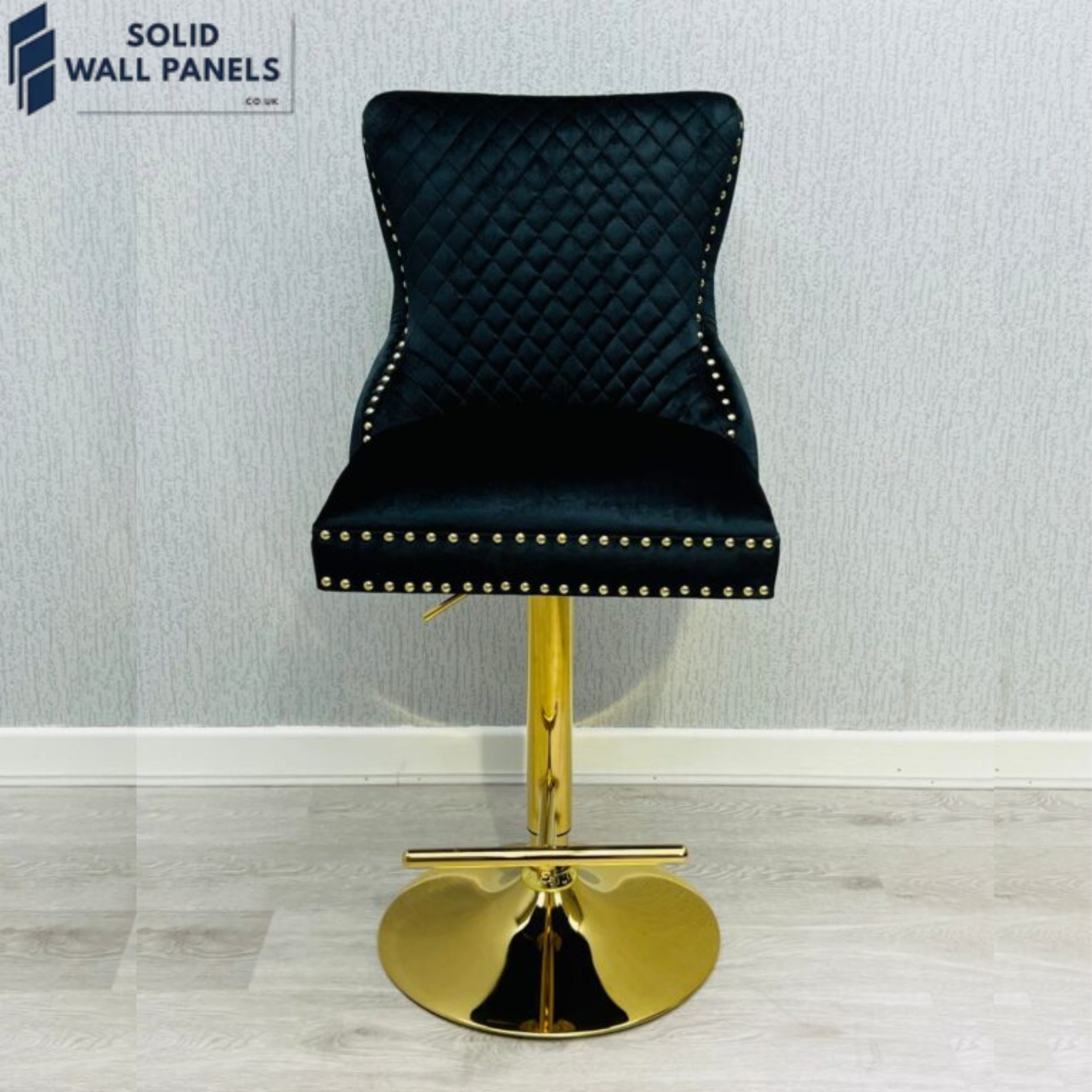 Premium Victoria Bar Stool Gold Lion Knocker – Luxury Modern Design