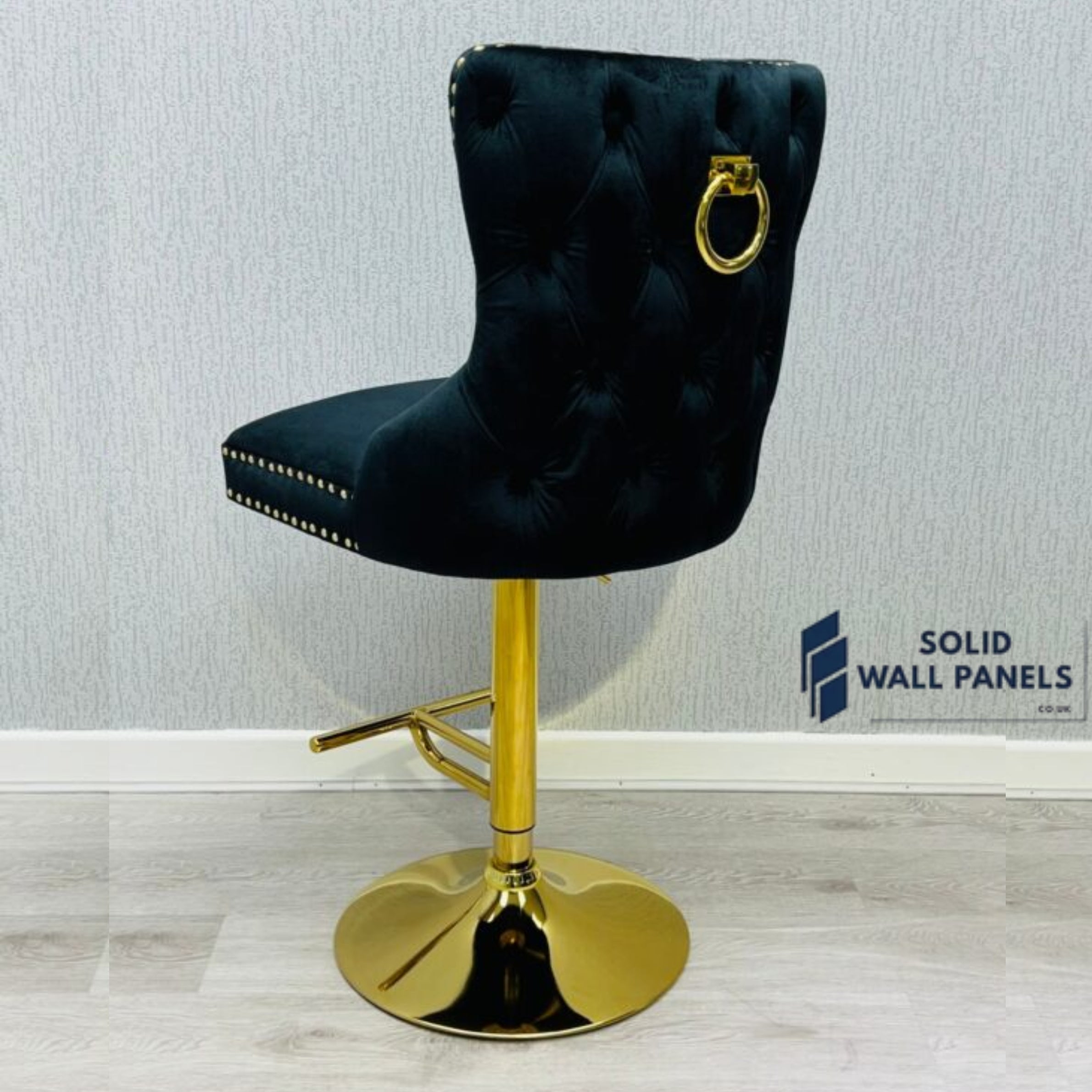 Premium Victoria Bar Stool Gold Ring Knocker  – Luxury Modern Design