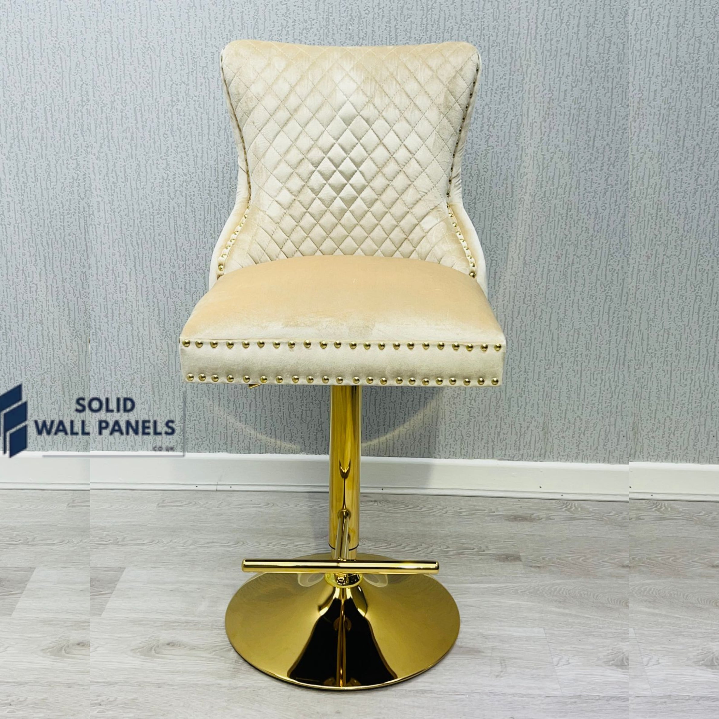 Premium Victoria Bar Stool Gold Ring Knocker  – Luxury Modern Design