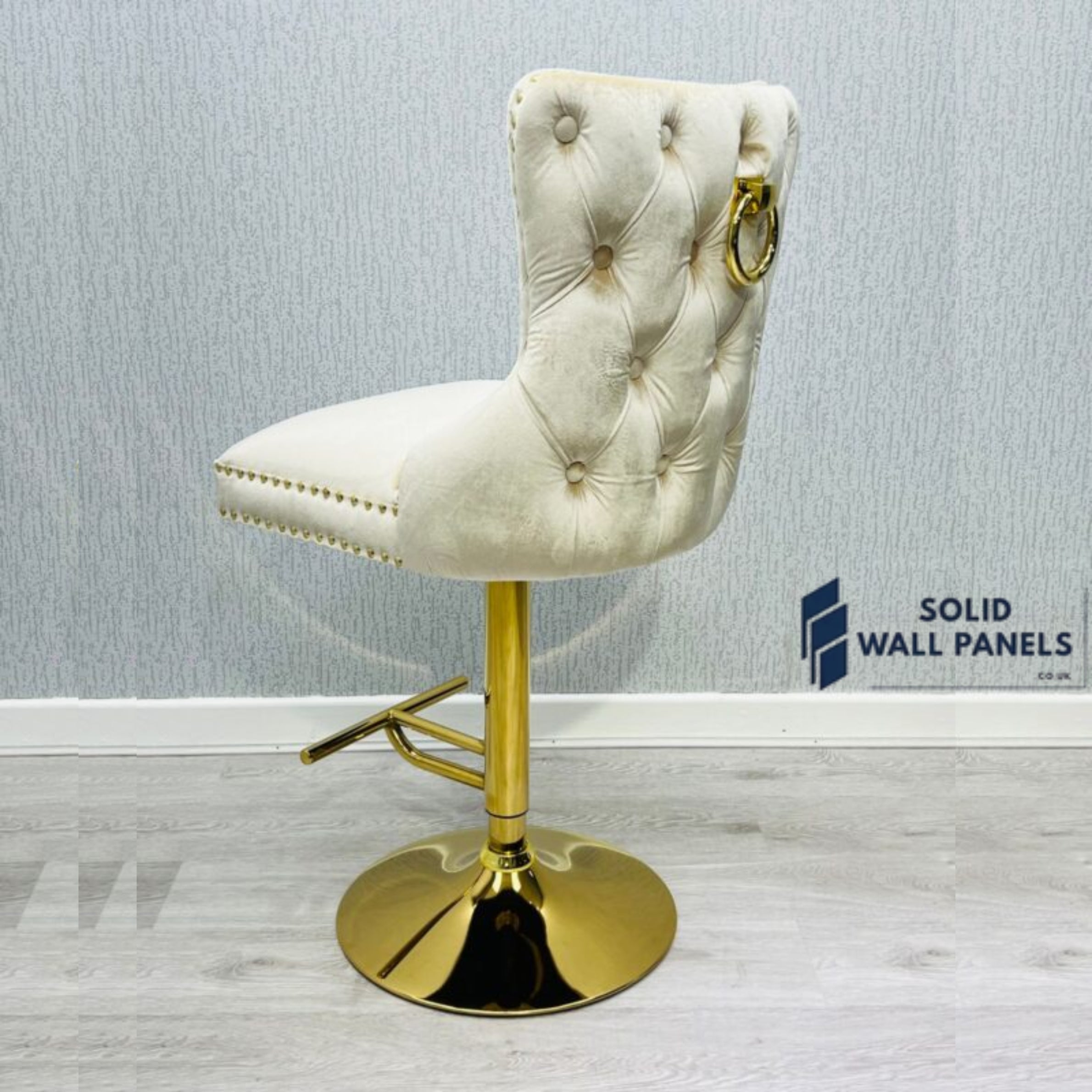 Premium Victoria Bar Stool Gold Ring Knocker  – Luxury Modern Design