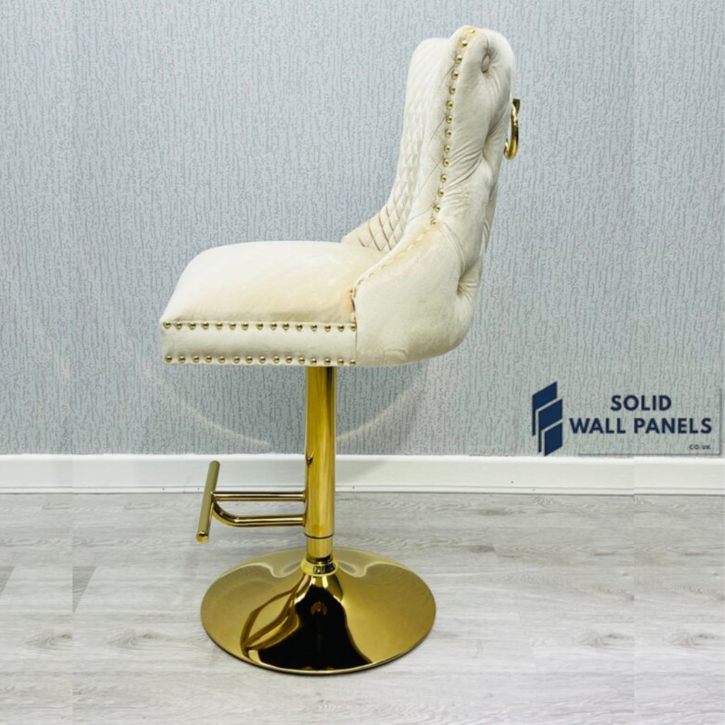 Premium Victoria Bar Stool Gold Ring Knocker  – Luxury Modern Design
