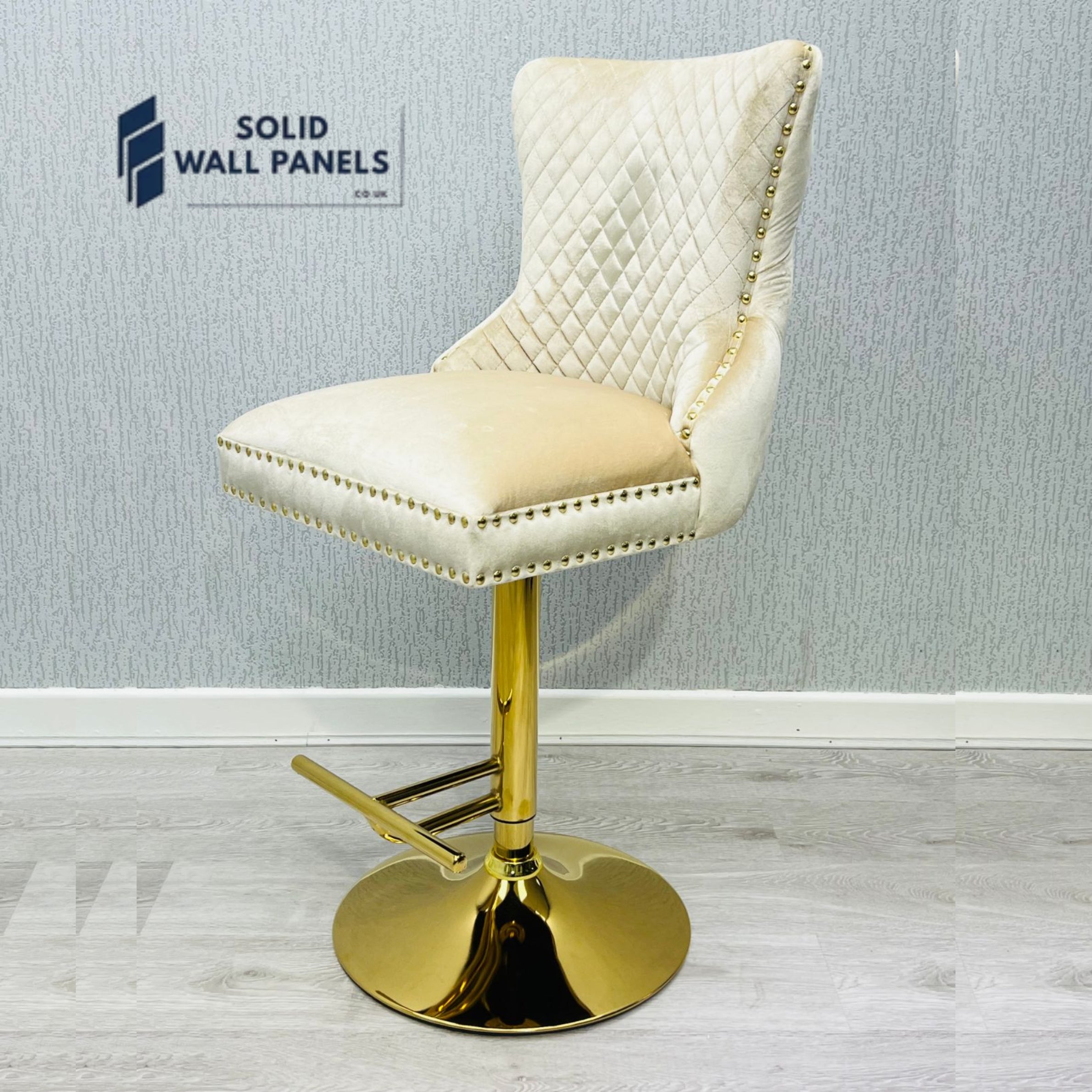 Premium Victoria Bar Stool Gold Ring Knocker  – Luxury Modern Design