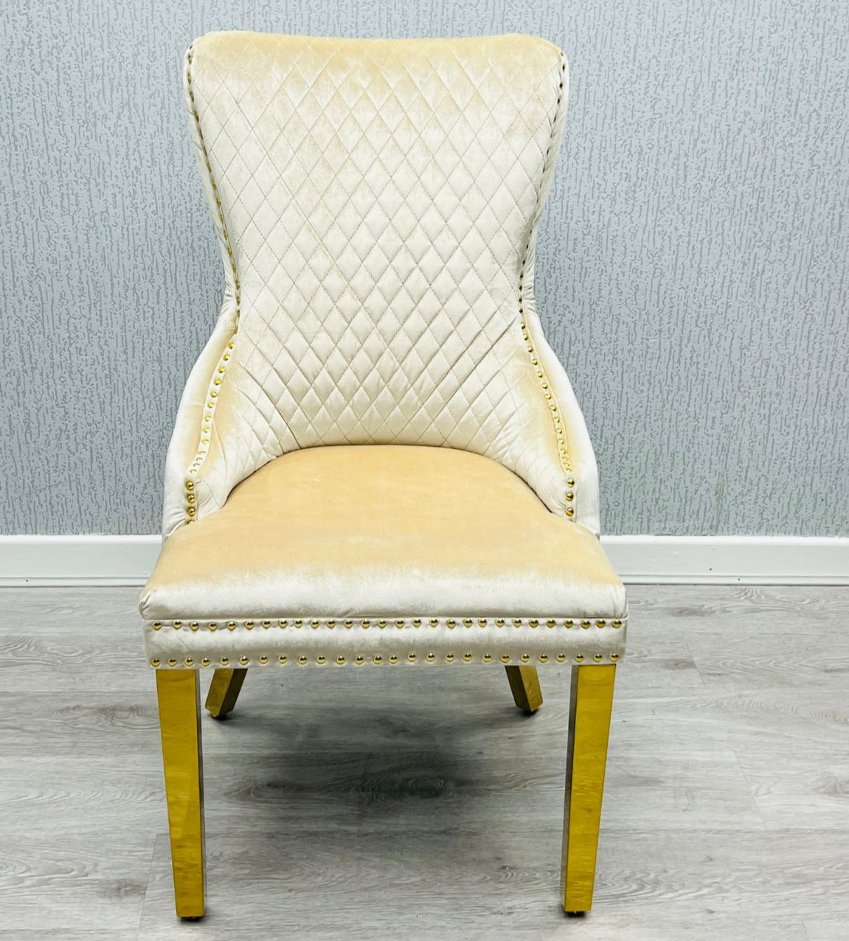 Victoria Velvet Ring Knocker Dining Chairs – Set of 2 | Available in 3 colours