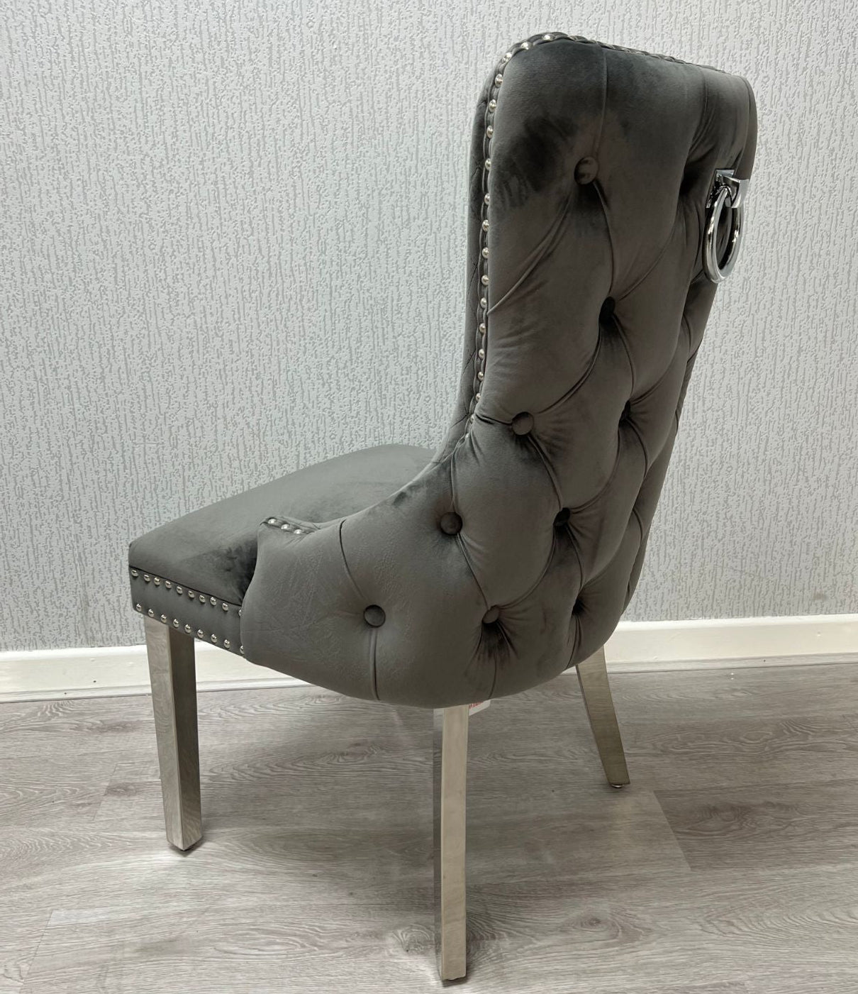 Victoria Velvet Ring Knocker Dining Chairs – Set of 2 | Available in 3 colours
