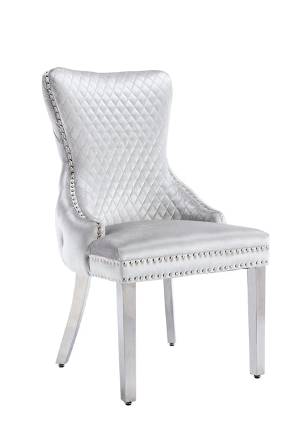 Victoria Velvet Lion Knocker Dining Chairs – Set of 2 (6 Colours Available)