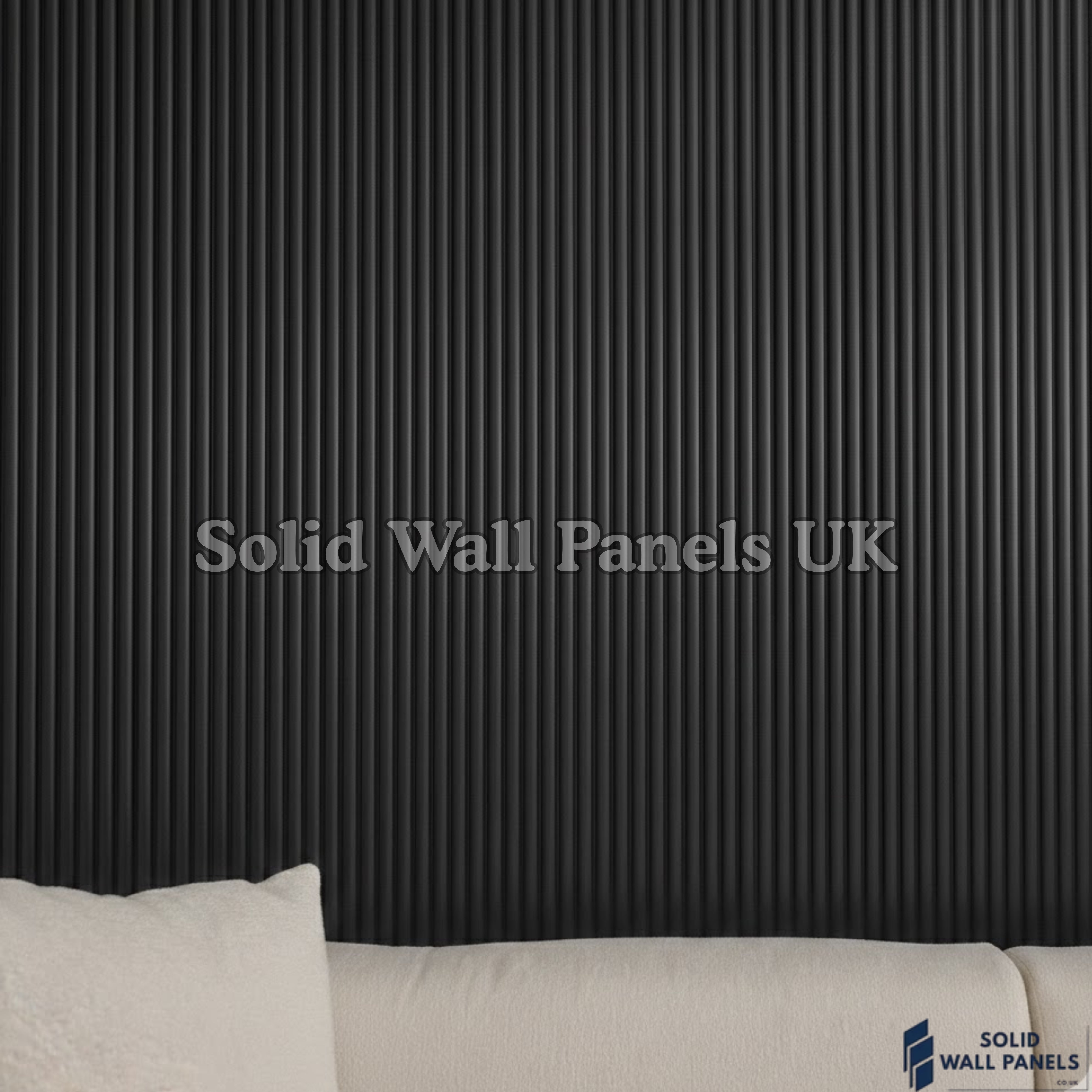 WPC 3D FLUTED Wall Panels – Black | Premium Wood Effect Cladding | Solid Wall Panels UK