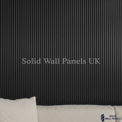 WPC 3D FLUTED Wall Panels – Black | Premium Wood Effect Cladding | Solid Wall Panels UK