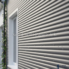 WPC 3D FLUTED Wall Panels – Matte Grey | Premium Wood Effect Cladding | Solid Wall Panels UK