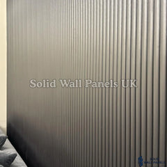 WPC 3D FLUTED Wall Panels – Silver Metallic | Premium Wood Effect Cladding | Solid Wall Panels UK