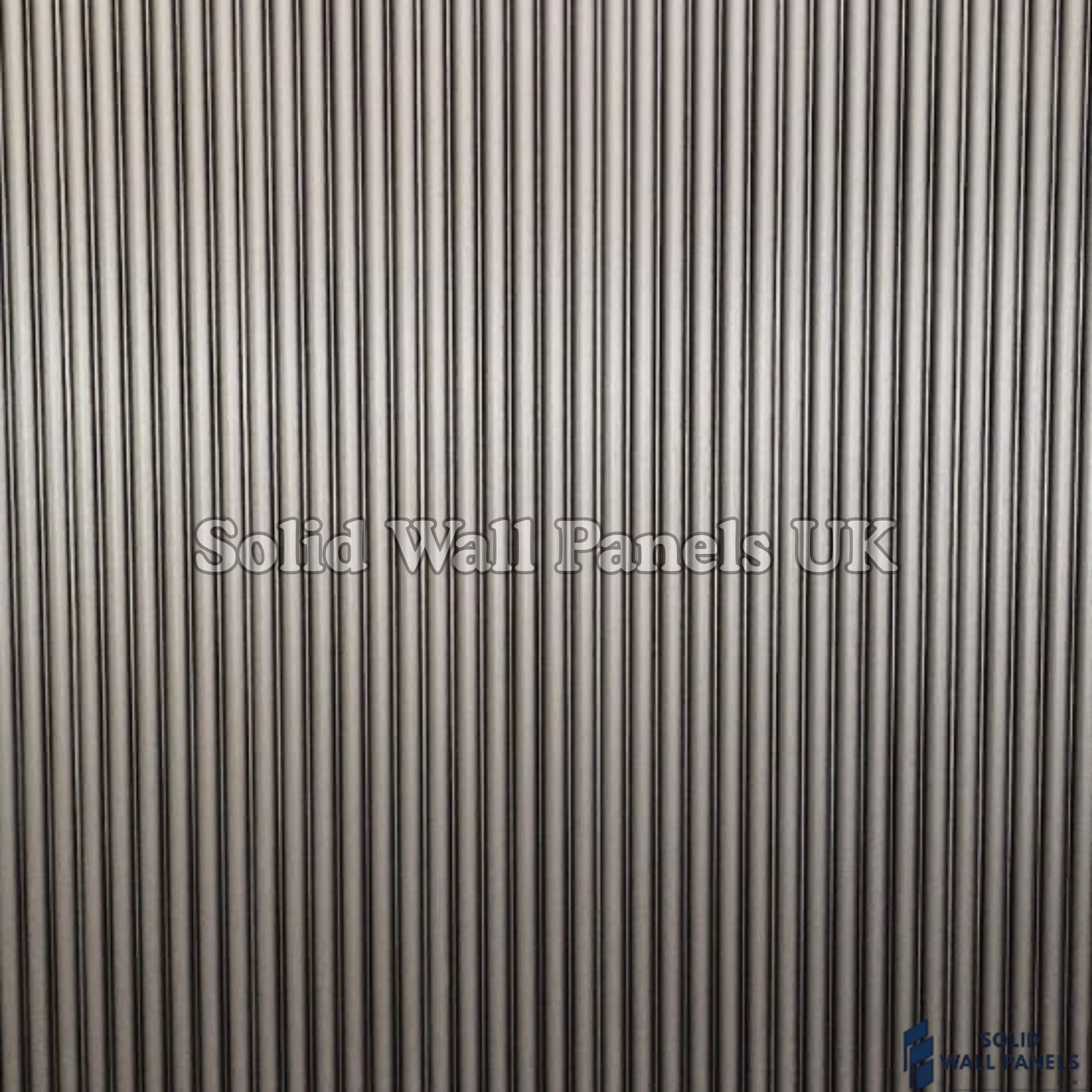 WPC 3D FLUTED Wall Panels – Silver Metallic | Premium Wood Effect Cladding | Solid Wall Panels UK