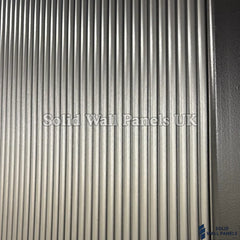 WPC 3D FLUTED Wall Panels – Silver Metallic | Premium Wood Effect Cladding | Solid Wall Panels UK