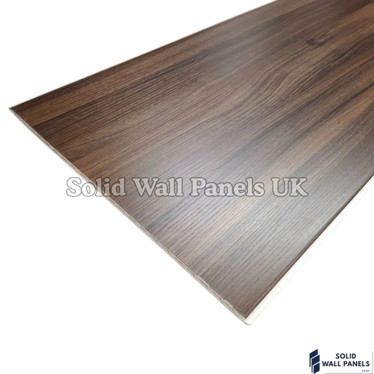 WPC Wood Effect Flat Wall Panel – Walnut 235 × 40 cm (Pack of 5) | Solid Wall Panels UK