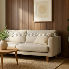 WPC Wood Effect Flat Wall Panel – Walnut 235 × 40 cm (Pack of 5) | Solid Wall Panels UK