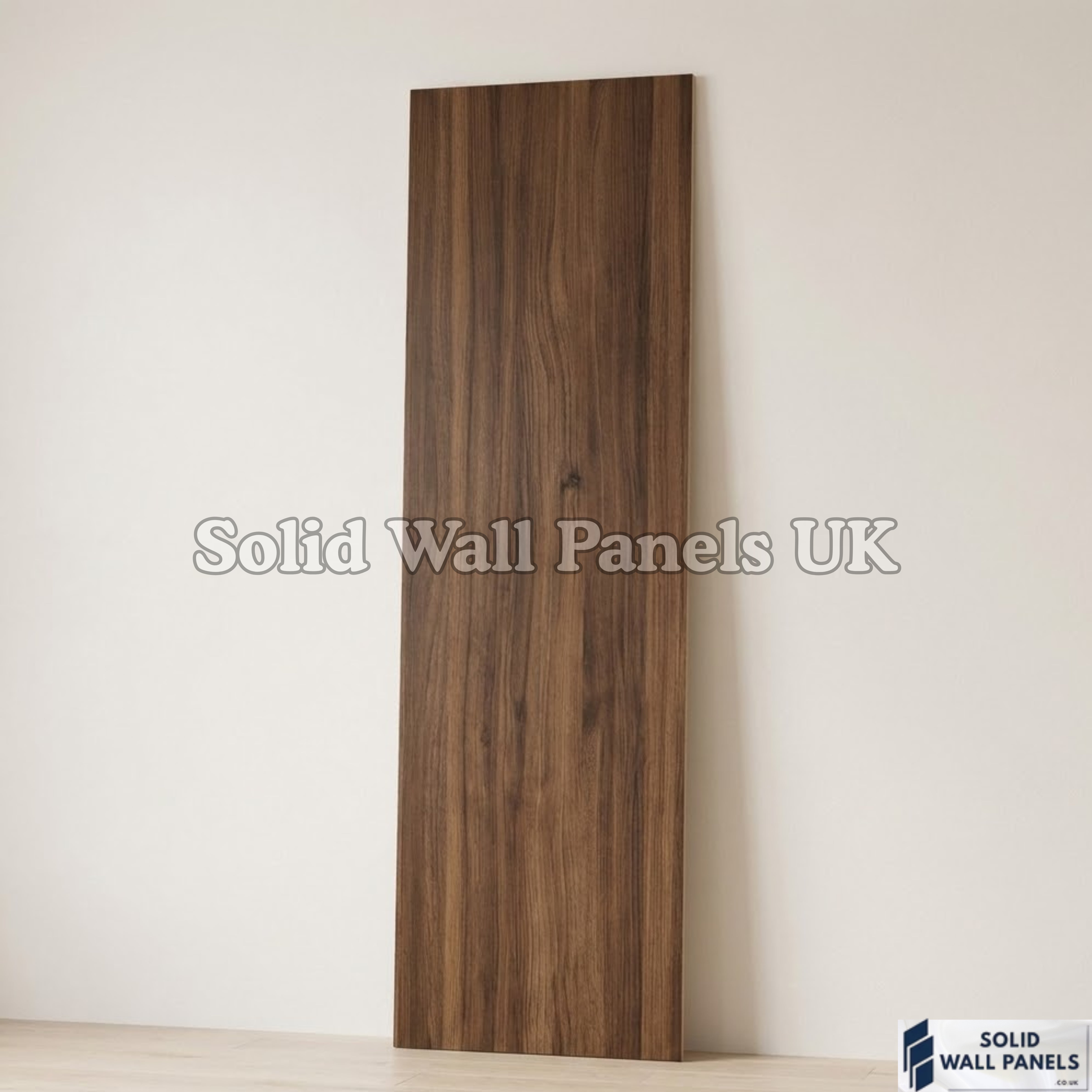 Wpc Walnut WPC Wood Effect Flat Style Wall Panel – Walnut | Solid Wall Panels UK