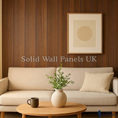 WPC Wood Effect Flat Wall Panel – Walnut 235 × 40 cm (Pack of 5) | Solid Wall Panels UK