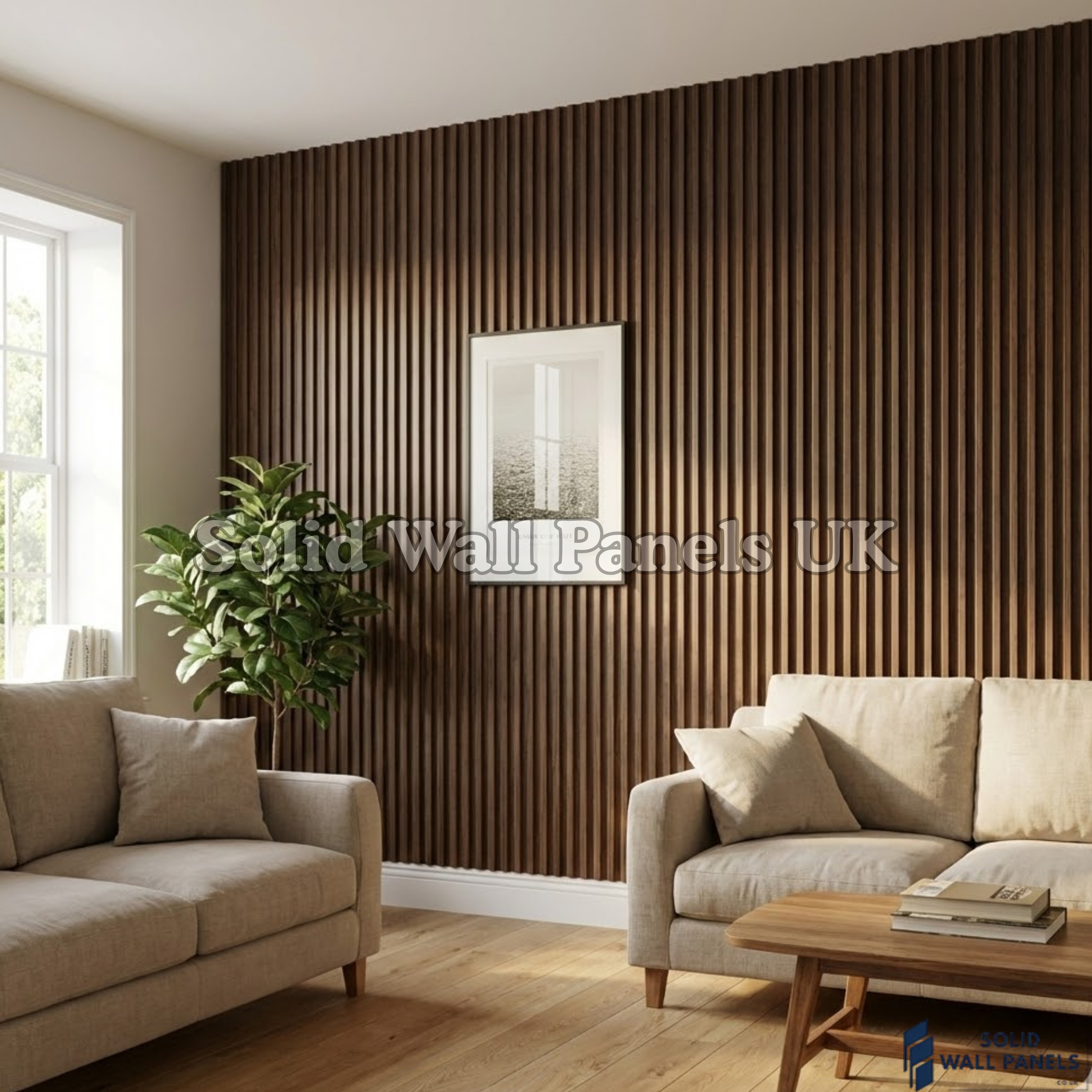 Walnut Wave Style WPC Wall Panels – Modern Wood Effect Wall Cladding | Solid Wall Panels UK