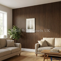 Walnut Wave Style WPC Wall Panels – Modern Wood Effect Wall Cladding | Solid Wall Panels UK