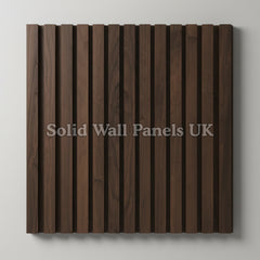 Square Acoustic Wood Wall Panels – Walnut | 12 Pieces 60x60cm | Solid Wall Panels UK