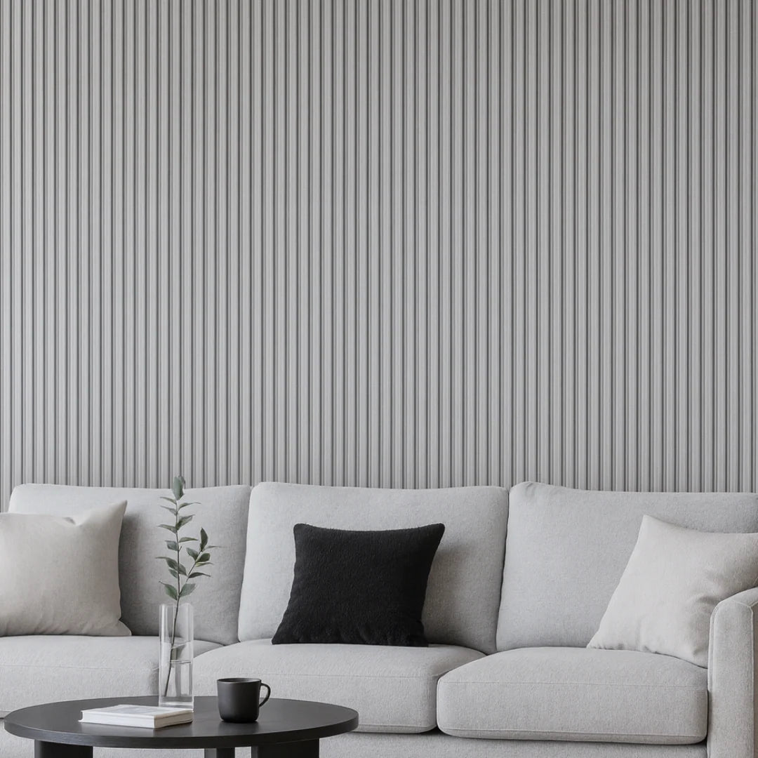 WPC Wave Style Wood Effect Waterproof Wall Panels – Ash Grey