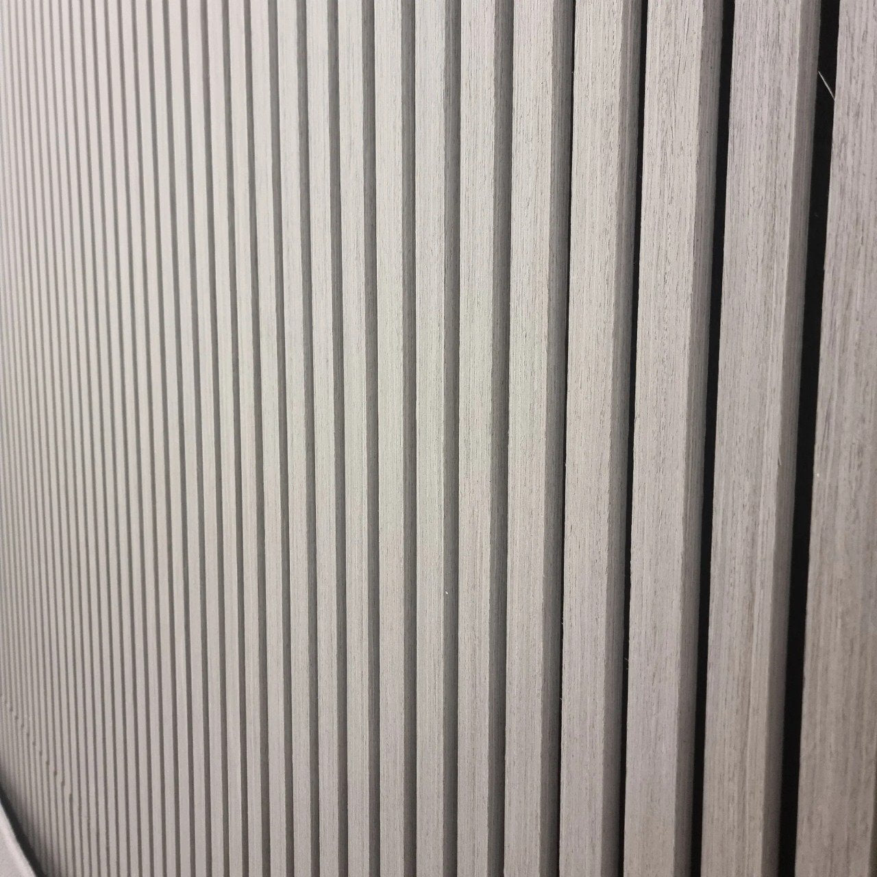Real Wood Acoustic Slatted Wall Panels –  Ash Gray (60×240 cm) | Fast UK Delivery