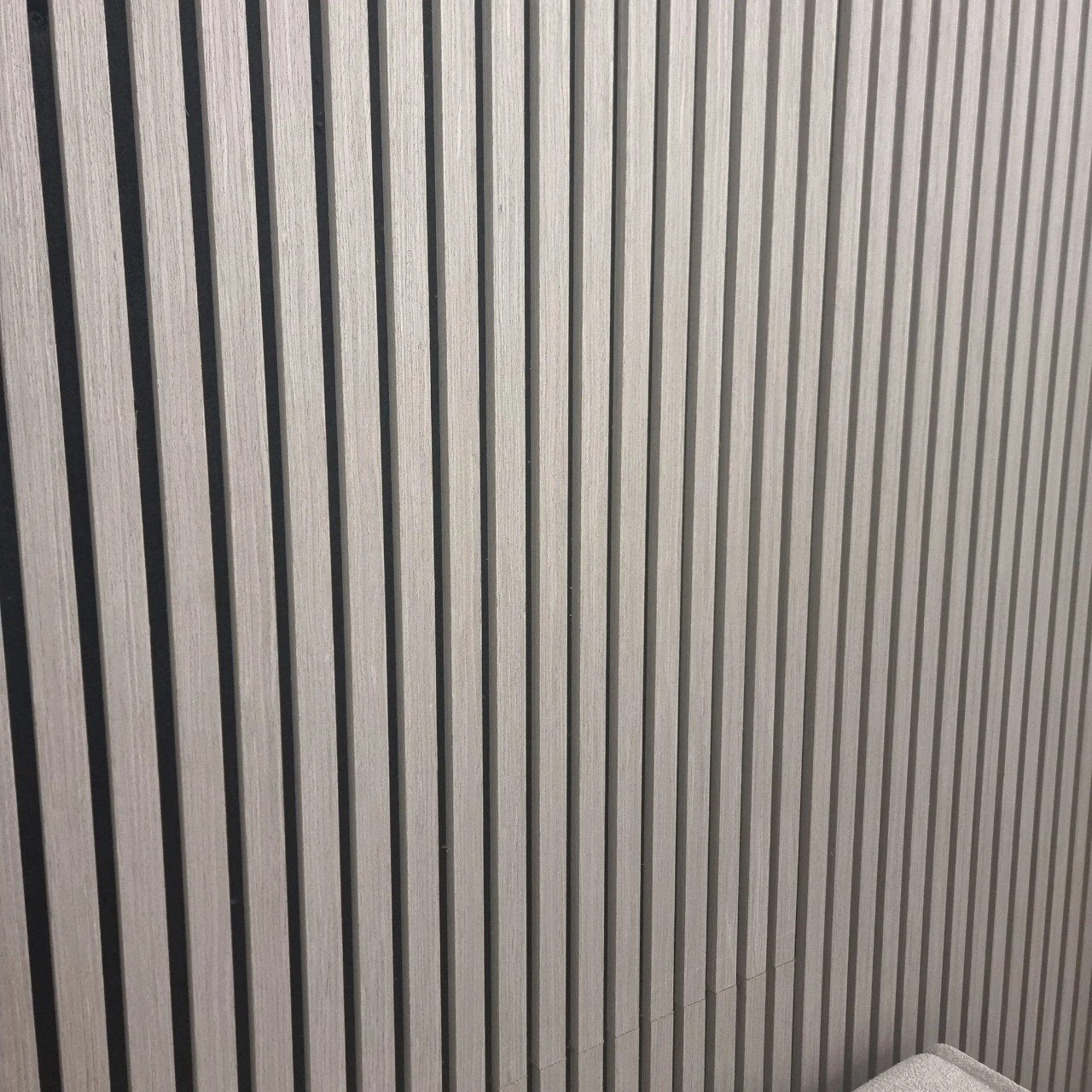 Real Wood Acoustic Slatted Wall Panels –  Ash Gray (60×240 cm) | Fast UK Delivery