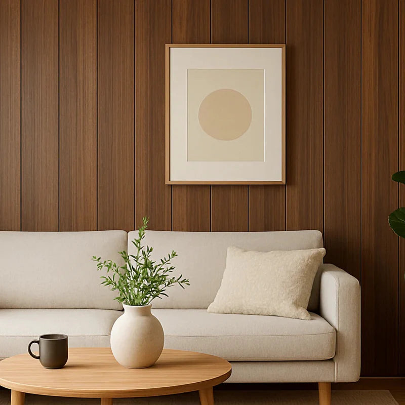 WPC WOOD EFFECT FLAT STYLE WALL PANEL -  WALNUT